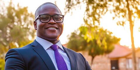 Obraz premium johannesburg tourism concept with local businessman