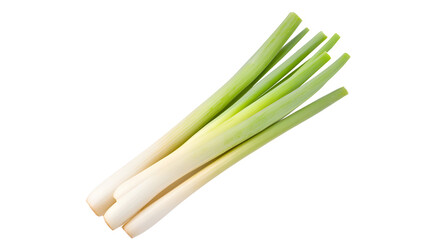 Fresh leeks, ideal for culinary creativity and healthy meals, isolated on a transparent backdrop