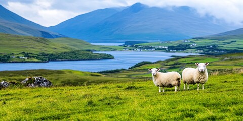 Obraz premium ireland tourism concept showcasing the country's natural landscape