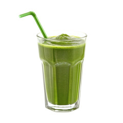 A Fresh Green Smoothie Isolated on Transparent Background