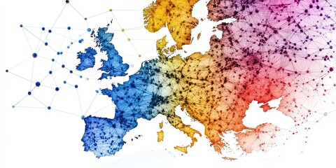 Fototapeta premium European tourism concept with the european union 