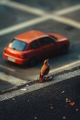 car driving on the road