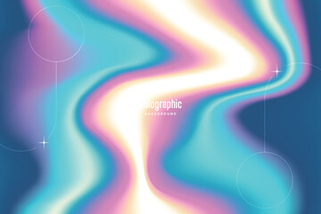 Holographic Dreamscapes Abstract Iridescence Holo Background Pastel Gradient. Trendy Modern Design Gradient Futuristic Iridescent Background