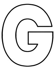 シンプルなアルファベットGのイラスト素材