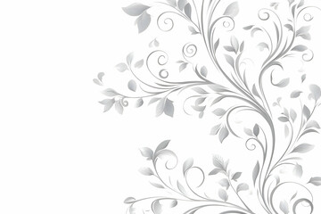 Elegant Silver Floral Illustration