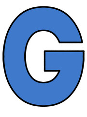 シンプルなアルファベットGのイラスト素材