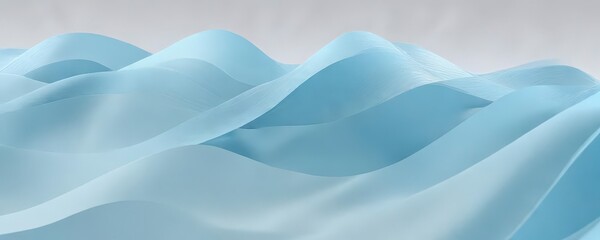 Fototapeta premium Wavy lines of light blue business background with subtle gradient effect, professional atmosphere, minimalist style