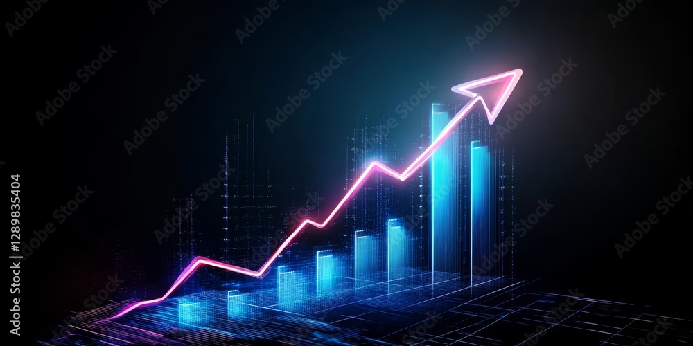 Aufkleber a vibrant and visually appealing graph illustrating remarkable growth and progress in a contemporary
