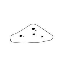 Simple sand pile line icon