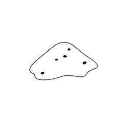 Simple sand pile line icon