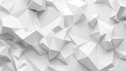 Obraz premium Abstract White Polygonal Texture: A 3D Rendered Geometric Background
