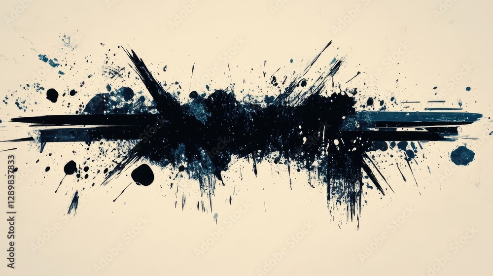 Poster A dynamic grunge ink text effect design with modern elements, blending ink splatters with sleek, edgy typography for an urban look.