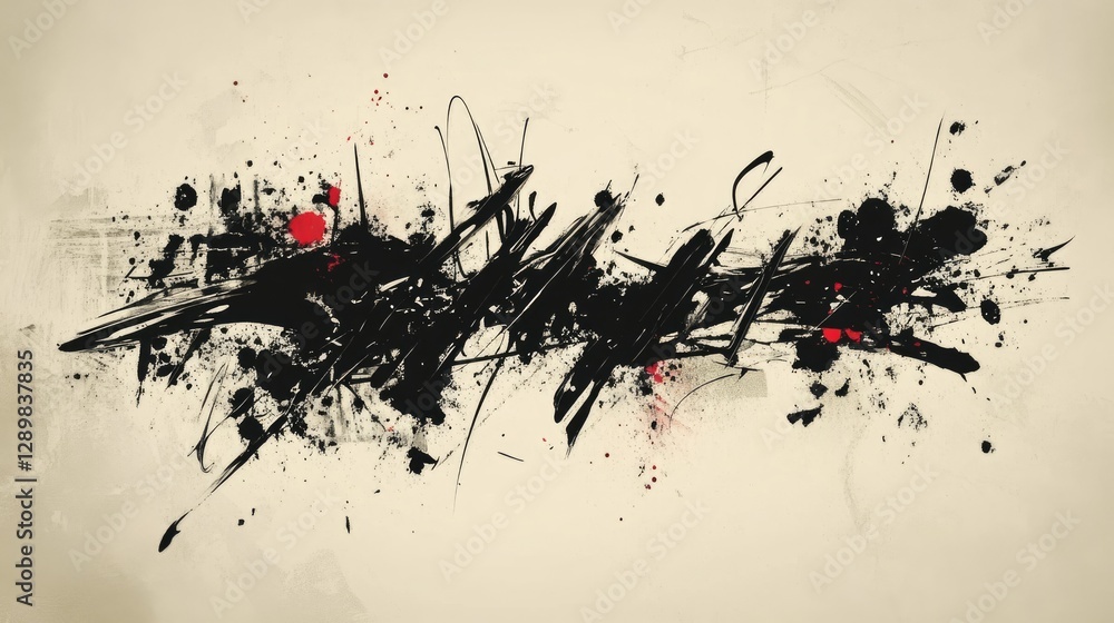Poster A dynamic grunge ink text effect design with modern elements, blending ink splatters with sleek, edgy typography for an urban look.