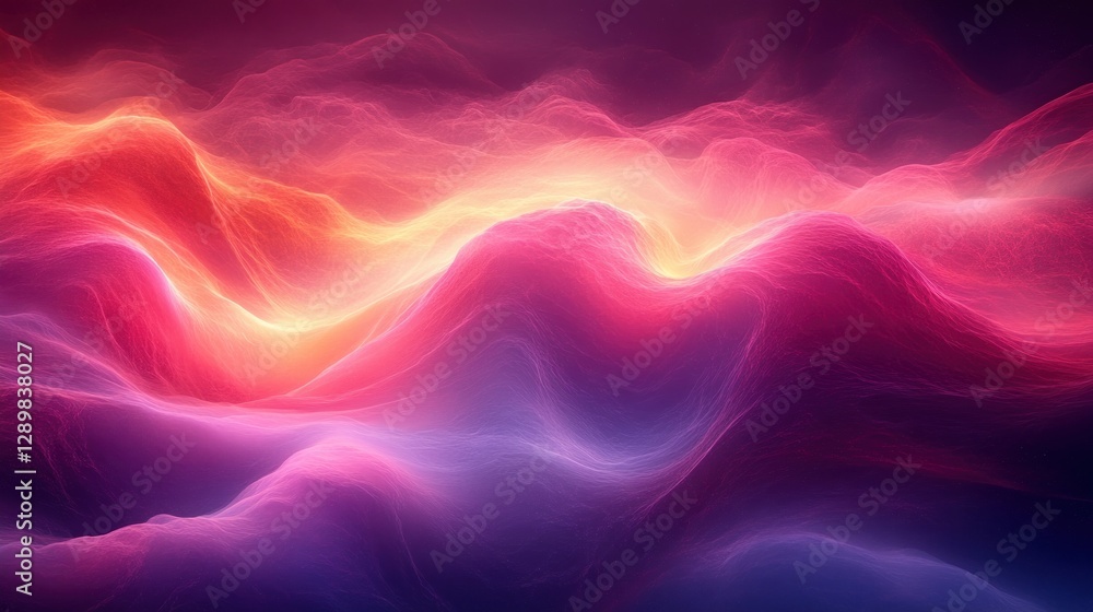 Poster abstract vibrant gradient background with dynamic curves fluid motion