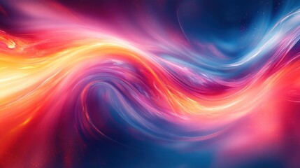 Obraz premium Vibrant Holographic Foil Ribbon Abstract Design for Holidays and Celebrations