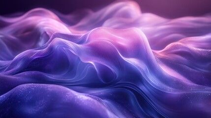 Obraz premium Vibrant Abstract Expressionist Fluid Ribbons in Purple and Blue for Modern Christmas Backgrounds and Posters