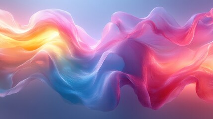 Obraz premium Vibrant Abstract Gradient Wave Shape for Modern Christmas Party Backgrounds and Posters