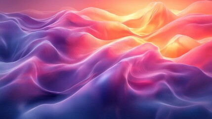 Obraz premium Vibrant Abstract Wave Shapes in Bright Neon Colors Fluid Motion Design for Banners and Posters
