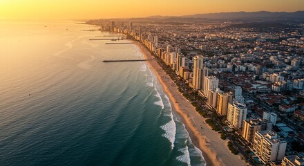 aerial view of beachfront property