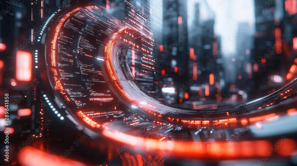 Poster futuristic neon cyber sci fi background with flowing glowing digital data stream visualization abstr