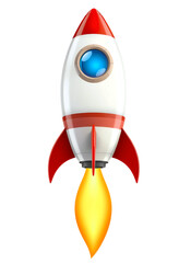 Cartoon Rocket Launch