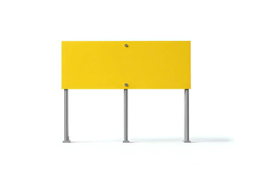 Obraz premium Blank yellow road sign or Empty traffic signs isolated on white background