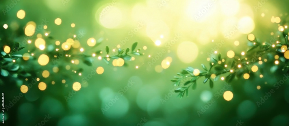 Poster dreamy abstract landscape with soft bokeh lights and glowing effect
