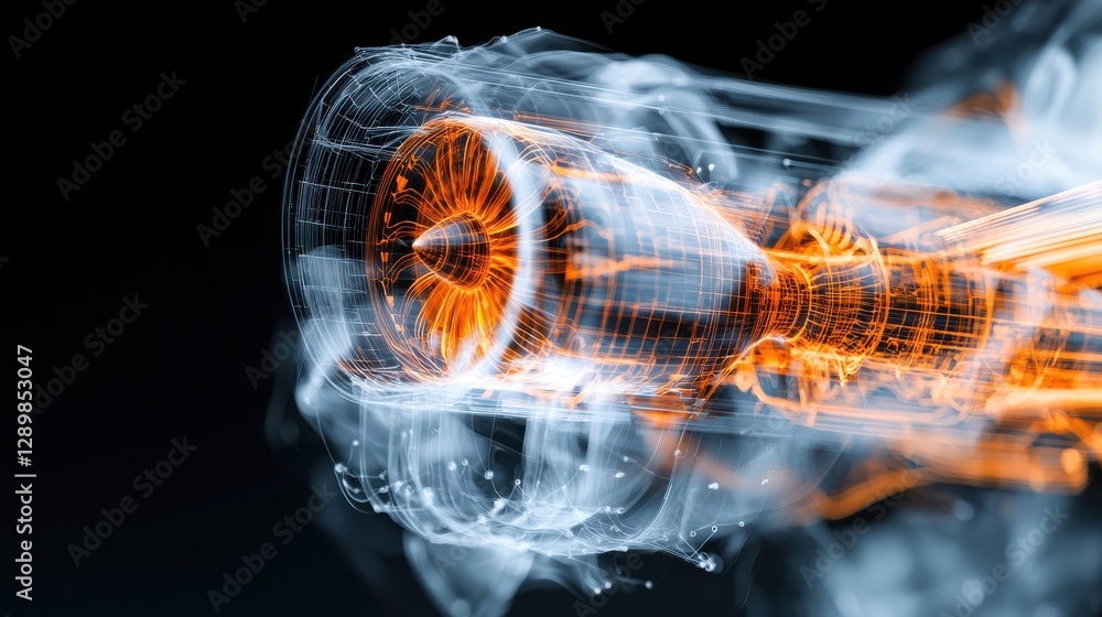 Poster a powerful and dynamic energy blast with fiery explosion and luminous spark effects created through 