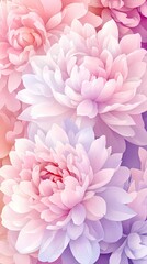 Naklejka premium Vintage purple peony pattern illustration poster background