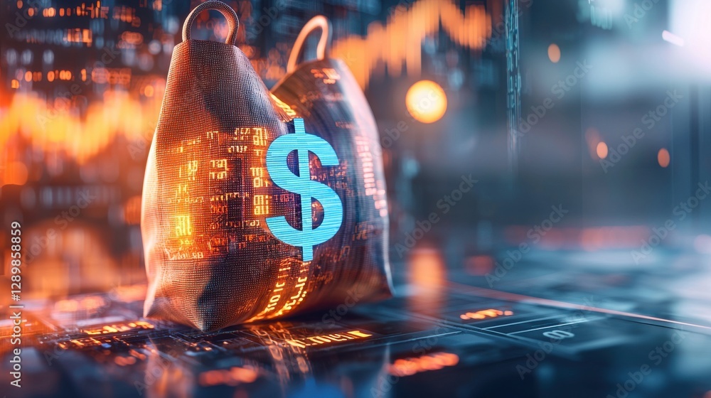 Poster vibrant data visualizations and dynamic financial analytics showcasing the ever changing market tren