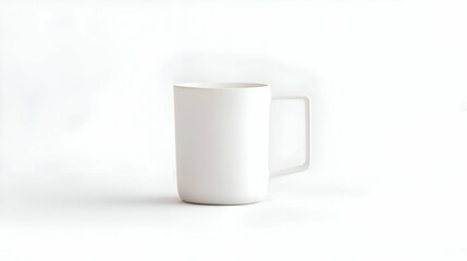 Obraz premium White Ceramic Mug on White Background