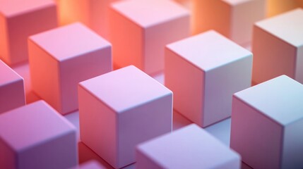 Fototapeta premium Abstract geometric shapes symbolize streamlined business process optimization and efficiency. 
