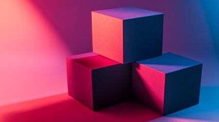 Obraz premium Abstract geometric shapes symbolize streamlined business process optimization and efficiency. 