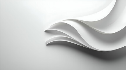 Abstract White Paper Waves Background