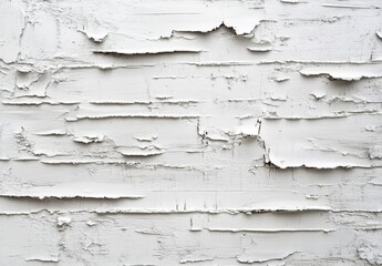 Obraz premium Textured White Wooden Surface with Peeling Paint and Cracks