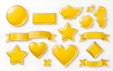 Sticker, polygonal star band decoration background image