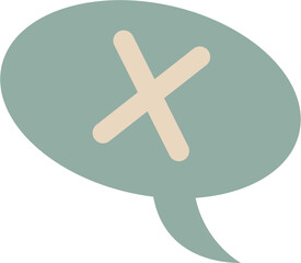 Obraz premium Cross Mark Bubble Chat
