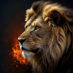 lion, forest, tiger, cat, king, jungle