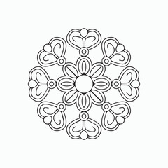 abstract floral ornament, floral patterns kid's Mandala Coloring Book
