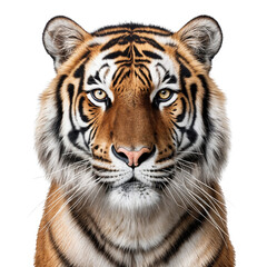 Fototapeta premium Close-up of a Tiger, wild animal, isolated on transparent background