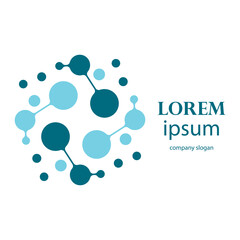 molecule atom logo design