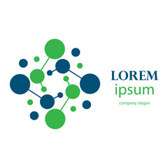 molecule atom logo design