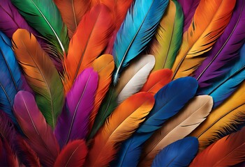 colorful feathers background