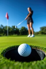 Obraz premium Out door golf playing in Spring.