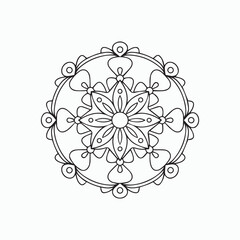 abstract floral ornament, floral patterns kid's Mandala Coloring Book
