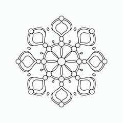 abstract floral ornament, floral patterns kid's Mandala Coloring Book
