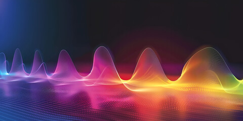 Colorful Soundwave Visualization | Abstract Digital Audio Frequency Representation
