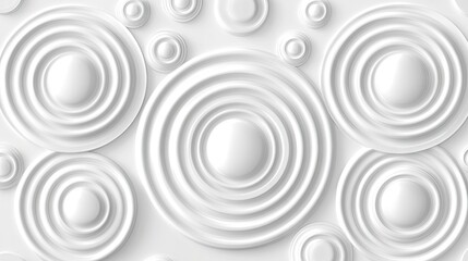 Obraz premium White concentric circles texture background design