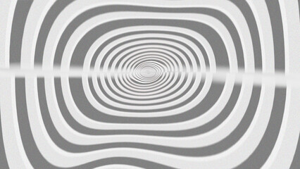 curved hallway consisting of a series of concentric arches in gray and white.