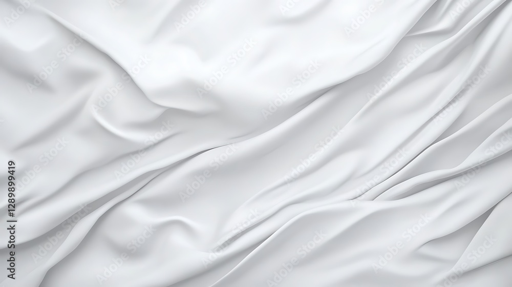 Aufkleber soft white fabric draped in gentle folds, creating a smooth texture and elegant appearance.
